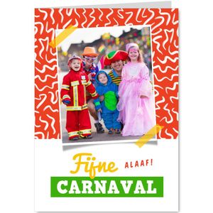 Carnavalskaart kleurrijk confetti foto fijne carnaval