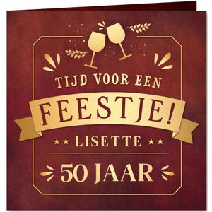 Uitnodiging verjaardag feestje met wijn