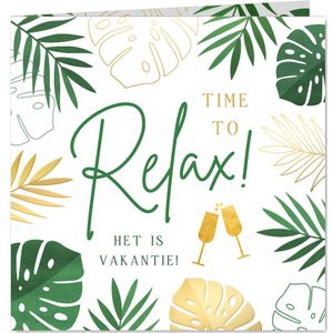 Bedankkaart voor een juf of meester relax het is vakantie
