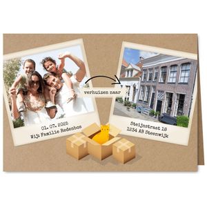 Wij verhuizen naar met 2 foto's