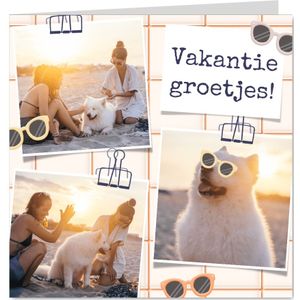 Vakantiekaart vakantiegroetjes wandrek foto's en klemmetjes