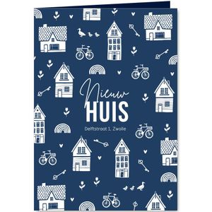 Verhuiskaart nieuw huis sleutel huis illustratie patroon