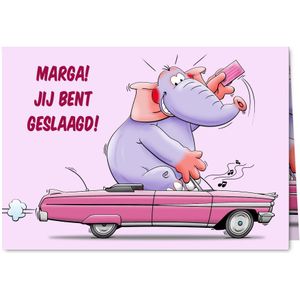 Geslaagd kaart voor iemand die haar rijbewijs heeft gehaald