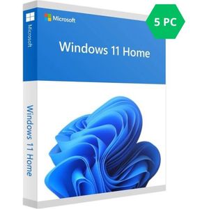 Windows 11 Home - 5 Gebruikers - Besturingssysteem - 5 PC