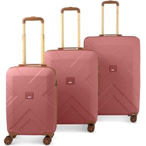 Florence 3-delige kofferset vintage rose