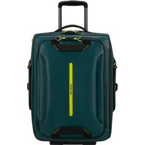 Ecodiver duffle backpack wheel dark teal/lime