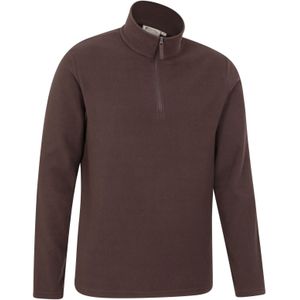 Mountain Warehouse - "Camber II" Fleece-Oberteil mit halbem Reißverschluss für Herren (XL) (Dunkelgrün)