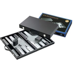 Philos Backgammon grau groß 46,5x28cm