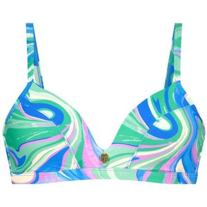 TEN CATE BEACH - bikini top triangle padded wired - Blauw