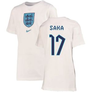 2022-2023 England Crest Tee (White) - Kids (Saka 17)
