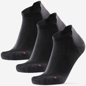 Dänisch-Low Cut Running Socken 3-Pack Black 35-38