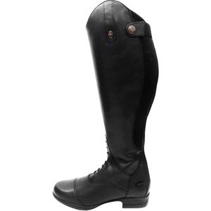 Moretta - Damen Lange Reitstiefel "Albina", Leder (38 EU Extraweit) (Schwarz)