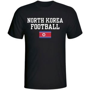 North Korea Football T-Shirt - Black