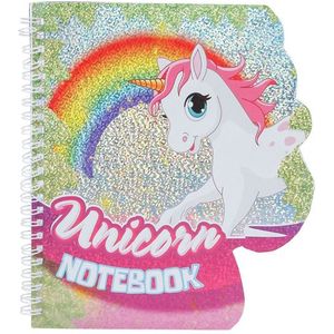 Einhorn -Glitzer -Notizbuch