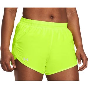 Under Armour Fly By 3in Shorts Geel XS Vrouw