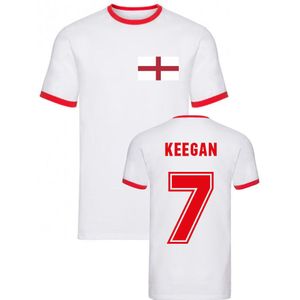 Kevin Keegan England Ringer Tee (White)
