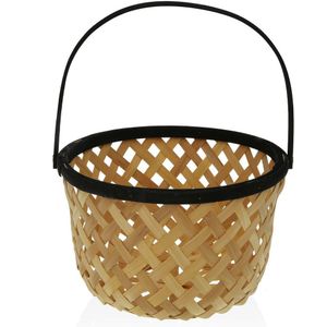 Fruitschaal Versa Zwart Bamboe (28,5 x 35 x 28,5 cm)