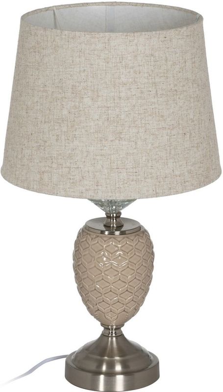 Lamp Beige Zilverkleurig Metaal Kristal 10 W 31,5 x 31,5 x 53 cm