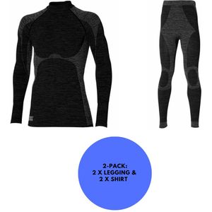 Heatkeeper - Thermohose/-shirt Premium Herren - Set - Schwarz - 2er-Pack