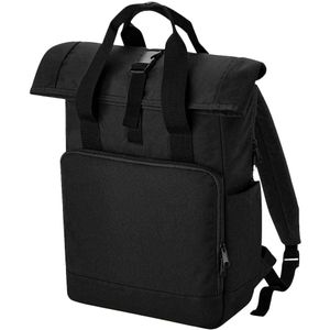 Bagbase - Rucksack für Laptops, Roll Top, recyceltes Material  (Schwarz)
