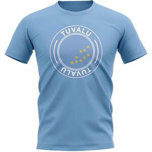 Tuvalu Football Badge T-Shirt (Sky)