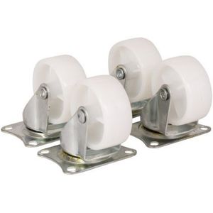 4 x 50 mm Lenkrolle. Weiss