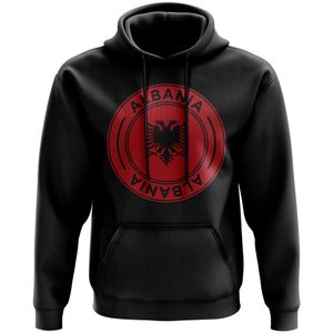 Albania Football Badge Hoodie (Black)