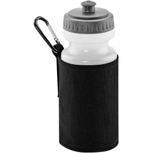 Quadra - Wasserflasche und -halter  (Schwarz)