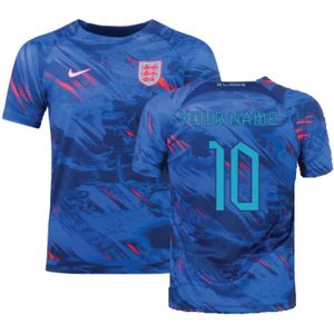 2022-2023 England Pre-Match Training Shirt (Blue) (Your Name)