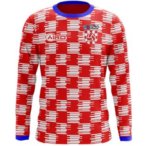 2022-2023 Croatia Long Sleeve Home Concept Football Shirt (Kids)
