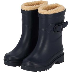 Morethansocks - Regenlaarzen kinderen - Unisex - Fake Fur voering - Marine Blauw