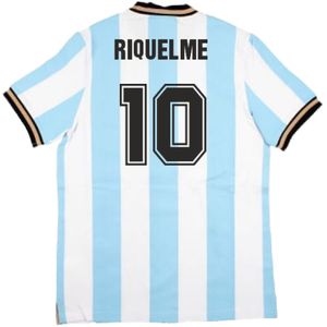 False Nein Argentina Home Vintage Shirt (RIQUELME 10)