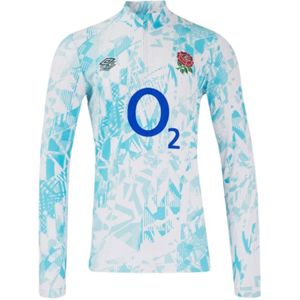 2024-2025 England Rugby Warm Up Mid Layer O2 (White)