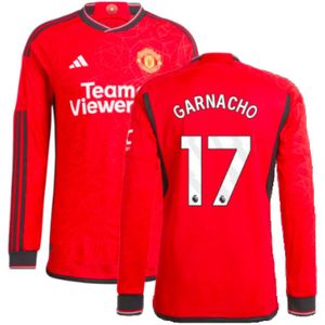 2023-2024 Man Utd Long Sleeve Home Shirt (Garnacho 17)