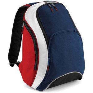 Bagbase - Rucksack "Teamwear"  (Dunkelblau/Rot/Weiß)