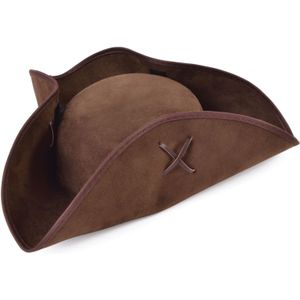 Bristol Novelty Unisex Wildleder Piratenhut  (Braun)