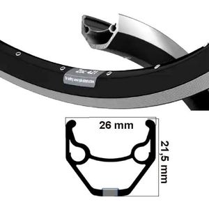 Ryde Velg Zac 421 28 Zoll (622) Schwarze Bremsrand 32 Löcher Doppelbaut