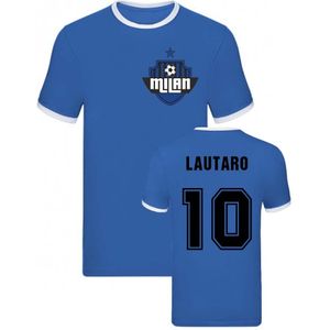 Lautaro Martinez Milan Ringer Tee (Blue)