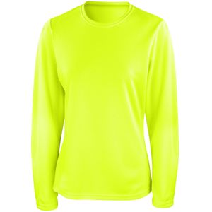 Spiro Damen Sport T-Shirt Langarm Performance (S) (Marineblau)