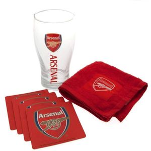 Arsenal FC - Wortmarke Wappen - Bar Set  (Rot/Blau/Transparent)