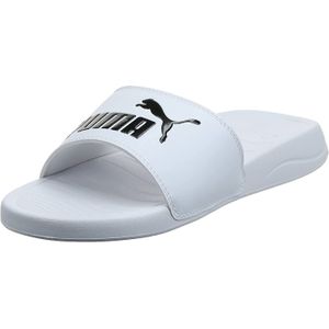 Puma - Herren/Damen Unisex Badesandale "Popcat 20" (47 EU) (Weiß/Schwarz)