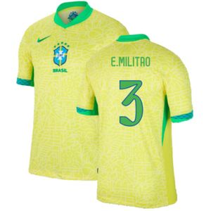 2024-2025 Brazil Home Dri-Fit ADV Match Shirt (E.Militao 3)