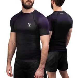 Hayabusa Fusion Short Sleeve Rashguard - zwart/paars - XL