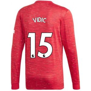2020-2021 Man Utd Adidas Home Long Sleeve Shirt (VIDIC 15)