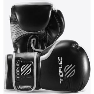 Sanabul Essential Gel Boxhandschuhe - schwarz / silber - 10 oz