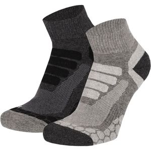 Xtreme – Niedrige Wandersocken – Unisex – Multi-Grau – 45/47 – 2 Paar – Wandersocken Damen – Wandersocken Herren