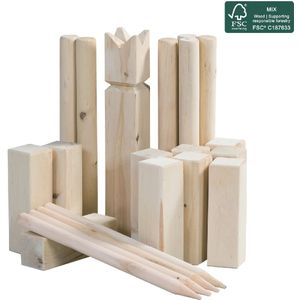 Outdoor -Spiel kubb hölzern werdert game fsc mit Trägertasche
