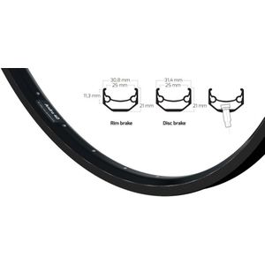 Ryde Velg Andra 40 20 Zoll (406) Zwartscheibe 32 Löcher