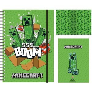 Minecraft - Drahtgebundes Notizbuch, A5  (Bunt)