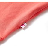 Kindershirt 92 koraalkleurig